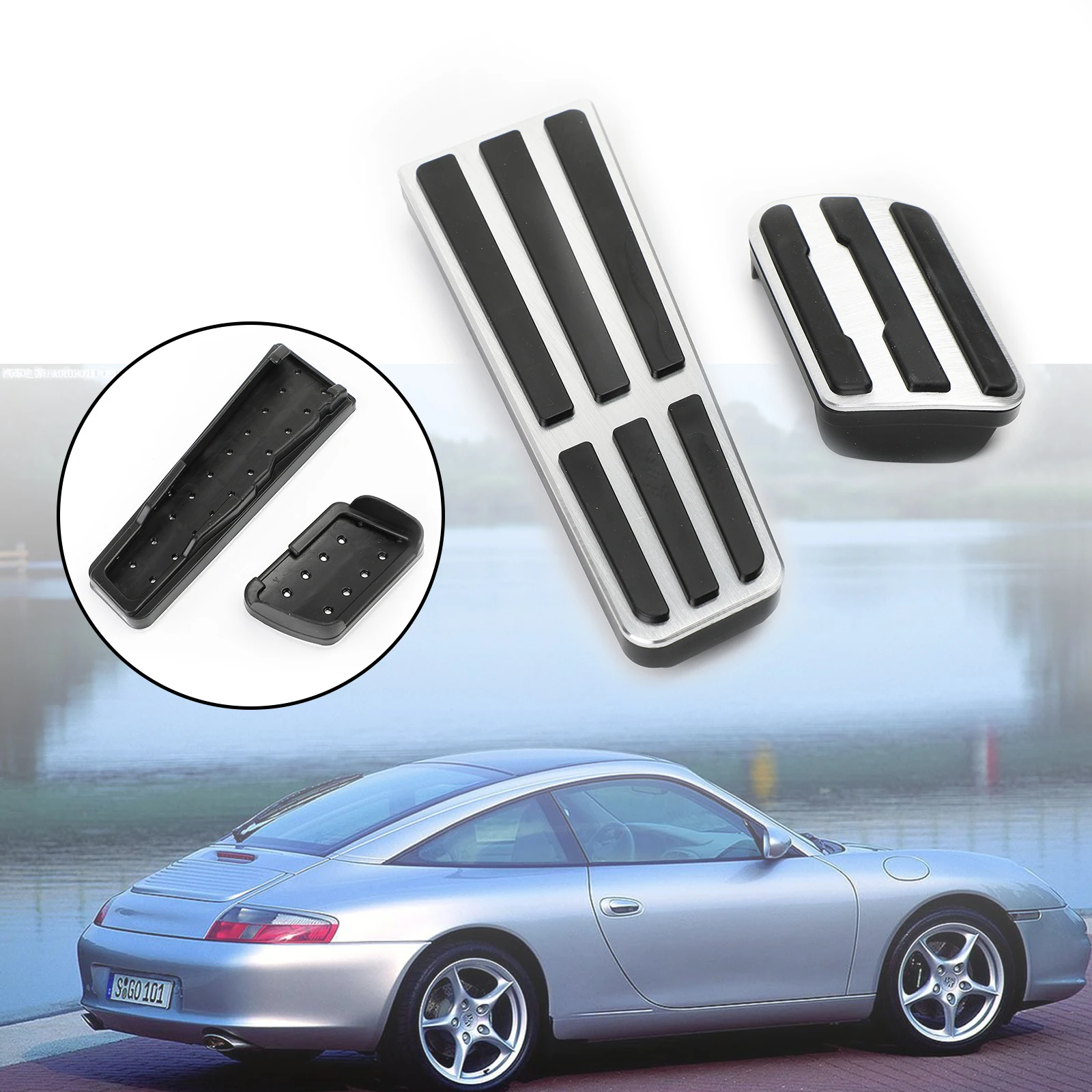 Areyourshop без сверла спортивный топливный тормоз на педаль Накладка для Porsche 911 718 Panamera педаль Крышка Pad Автомобильные аксессуары