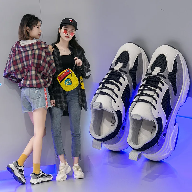 

Dad Shoes Women's 2019 Autumn Breathable Korean-style Trendy Shoes MacBook Athletic Shoes Online Celebrity Versatile Super Fire