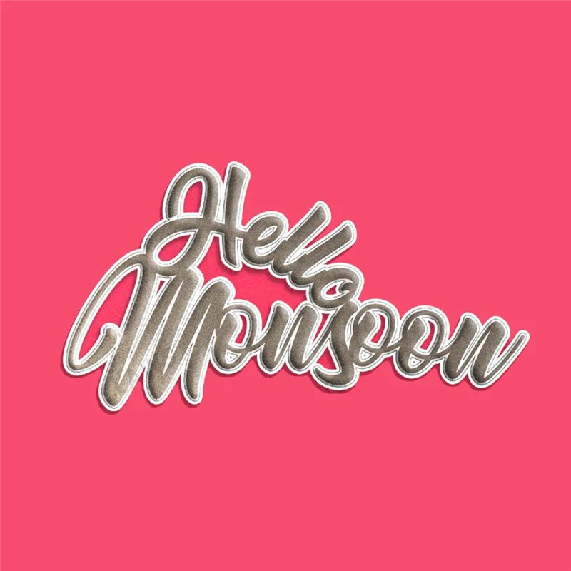 

Naifumodo Word Dies Hello Monsoon Metal Cutting Dies New 2019 for Card Making Scrapbooking Cuts Decor Stencil Craft Dies