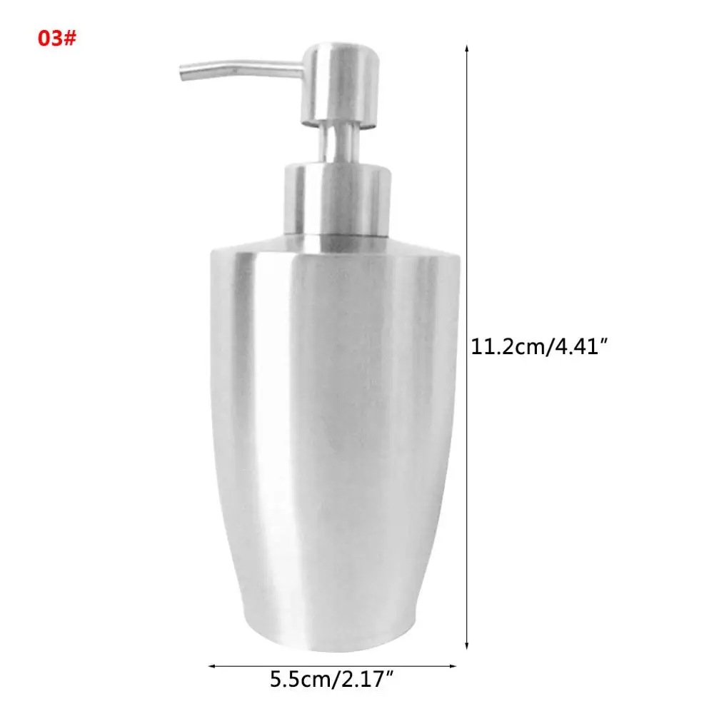 550ml Stainless Steel Foam Bottle Container Shampoo Lotion Dispenser Soap Pump Case - Цвет: 03