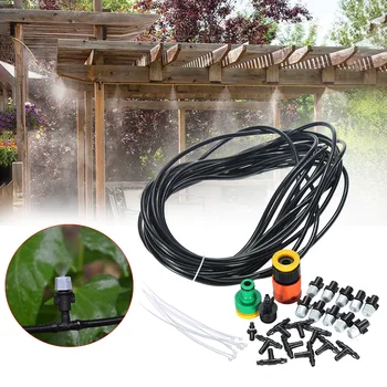 

10M Garden Tools Patio Plants Single Outlet Flower Watering Atomizing Nozzle Built-in Filter Irrigation Kit Dust Removal