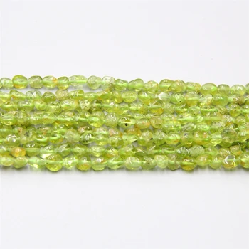

Green Peridot Natural Stone Beads Olivine Irregular Gravel Freeform Beads For Jewelry Making DIY Bracelet Necklace