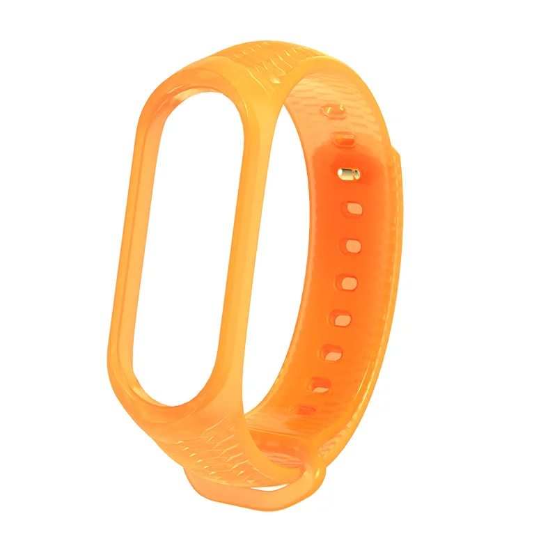 Mi jobs mi Band 3 4 ремешок на запястье для Xiaomi mi Band 4 3 спортивный силиконовый браслет для mi band 4 3 Смарт-браслеты для наручных часов - Цвет: Orange
