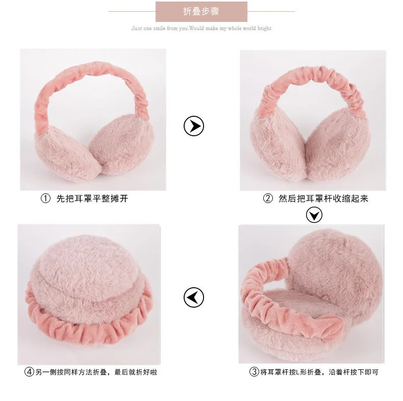 Earmuff Plush Winter Warm Folding Adult Korean-style Hamburg Earmuffs Students Ear Warmer Simple Versatile