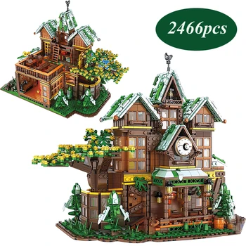

Technic New Creator Romantic Snow Time House Architecture Building Blocks Toys Birthday Winter Holiday Gift For Girlfriend