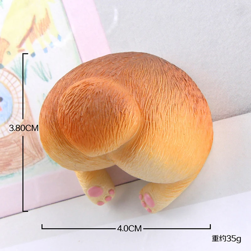 C 3D Cute Cartoon Refrigerator Sticker Corgis Dog Butt Ass Synthetic Resin Key Holder Fridge Magnet Sticker For Home Decoration - Цвет: C