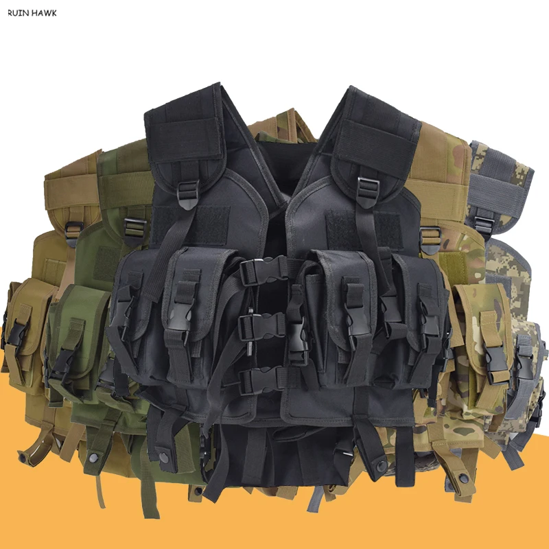

Military Equipment Tactical Vest Outdoor Modular Tactical Vest with Water Bag Paintball Bag 5-color Vest Airsoft Vest