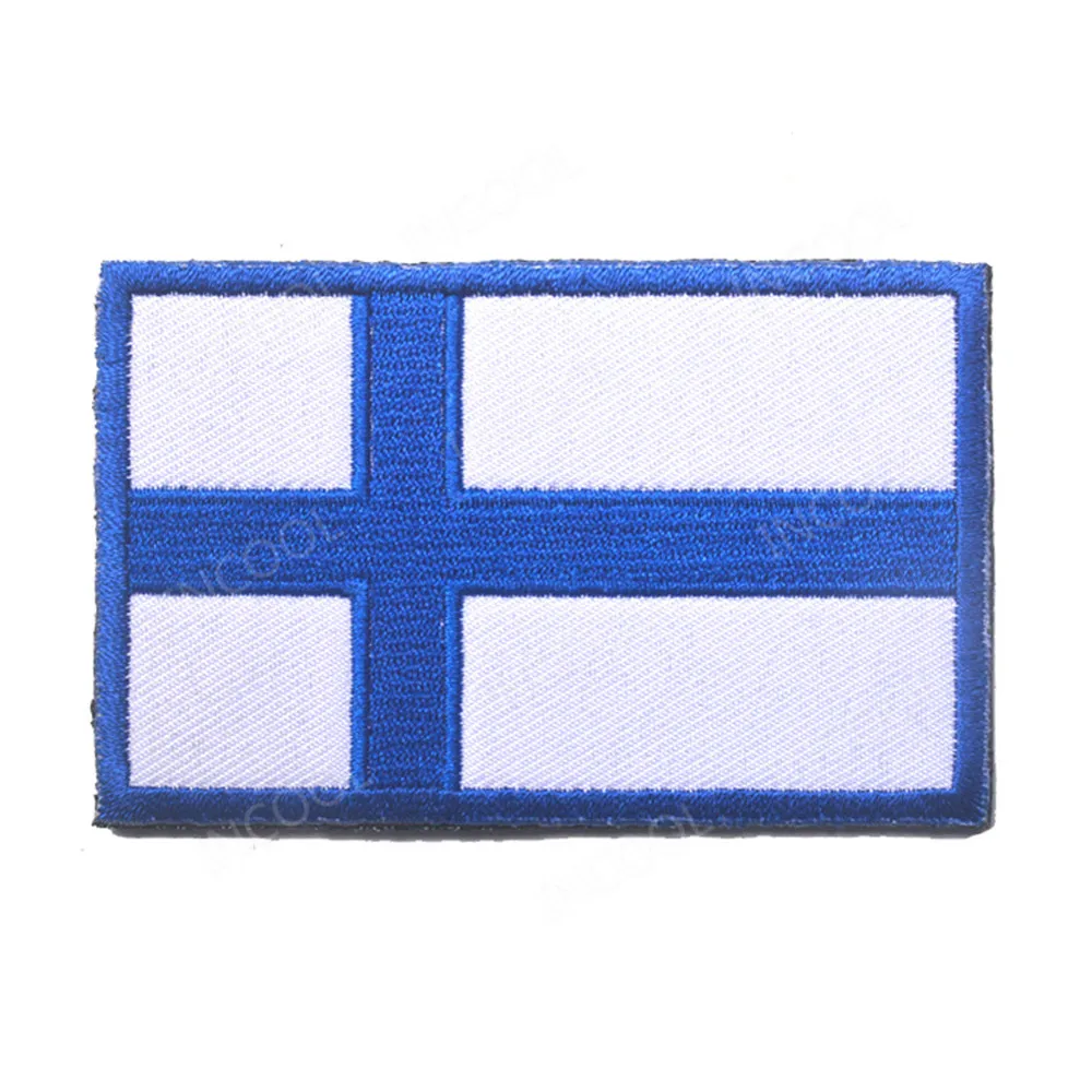 Finland Европа, Швеция, Норвегия, Дания, исландский финский Флаг Швейцарии, вышитые нашивки для поддержания боевого духа, нашивки с вышитыми значками, флаг - Цвет: Finland