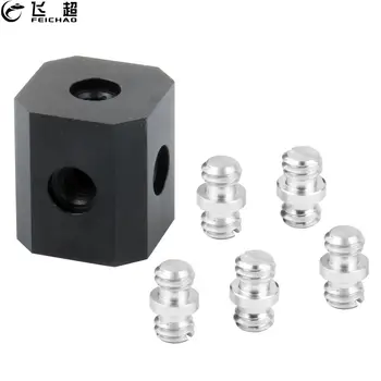 

1/4 3/8 Adapter Screw Versatile Mini Magic Cube Mount Metal for DSLR Camera Holder Umbrella Bracket Flash Light Tripod Ballhead