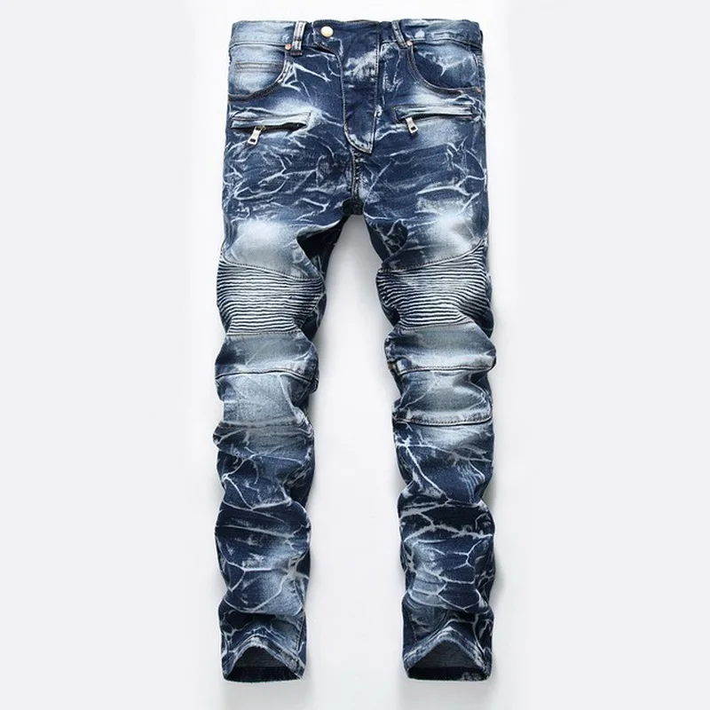 Denim Designer For Men'S Bike Moto Jeans Stretch Straight OverSize 28-38 40 42 2020 Spring Sutumn Winter HIP HOP Punk Streetwear Denim Designer For Men'S Bike Moto Jeans Stretch Straight OverSize 28-38 40 42 2020 Spring Sutumn Winter HIP HOP Punk Streetwear