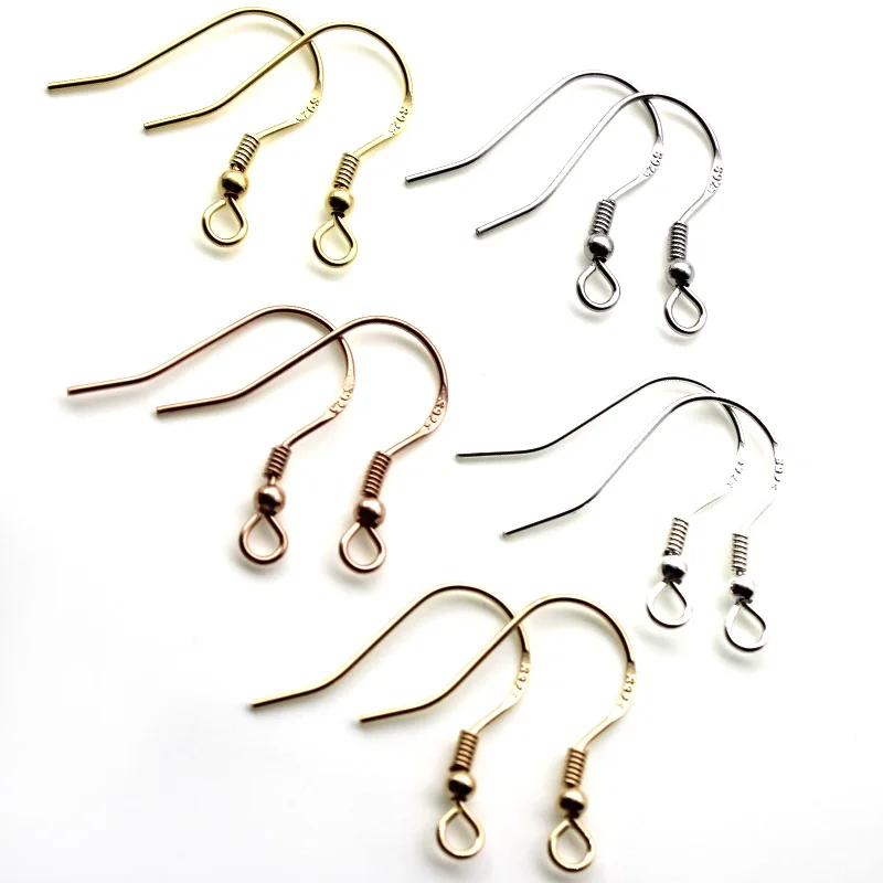 925 Sterling Silver Rose Gold Earring Findings Earring Hooks Clasps