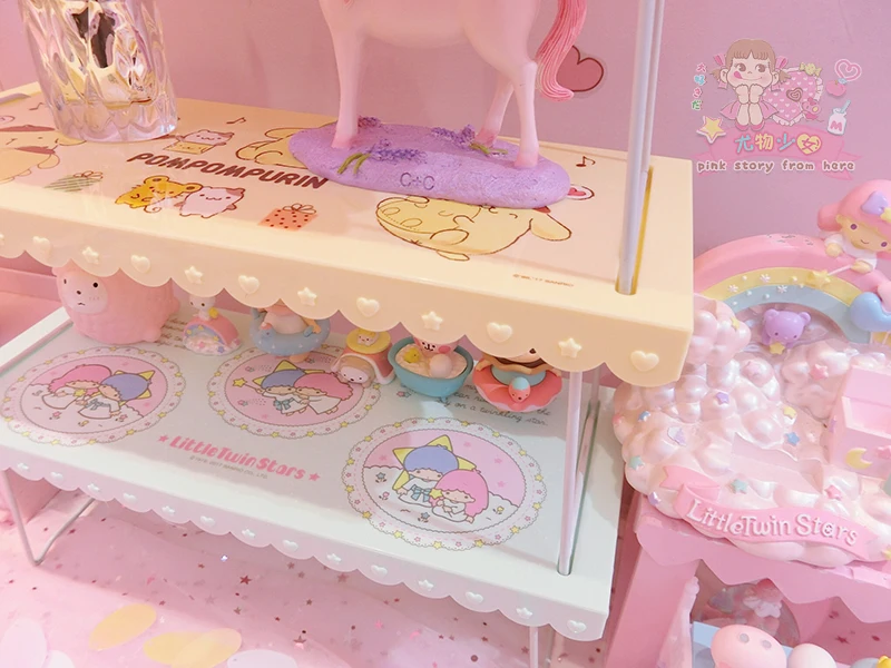 Мультфильм hello kitty My Melody Pom pomparin маленькие Две звезды милые косметички складная стойка для хранения сумка игрушка косметический Органайзер