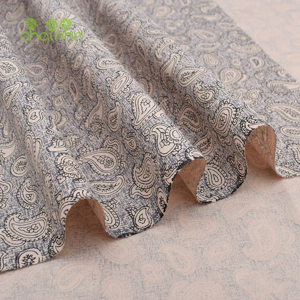 Printed Twill Cotton Fabric,Beige & Gray,DIY Sewing Quilting Home Textiles Material For Baby & Children's Bedding,Shirt,Dress
