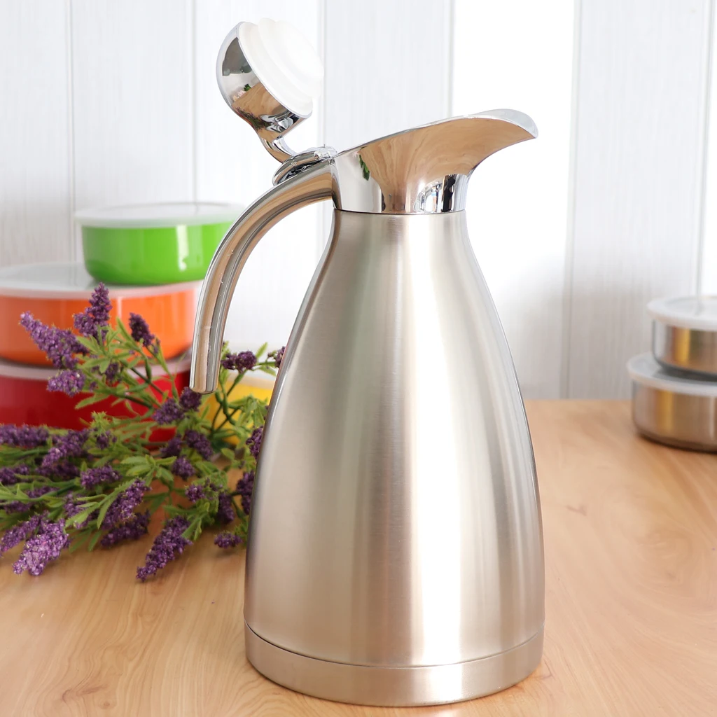 Insulated Coffee Carafe, Thermal Pitcher - Stainless Steel, 1.5 Liter