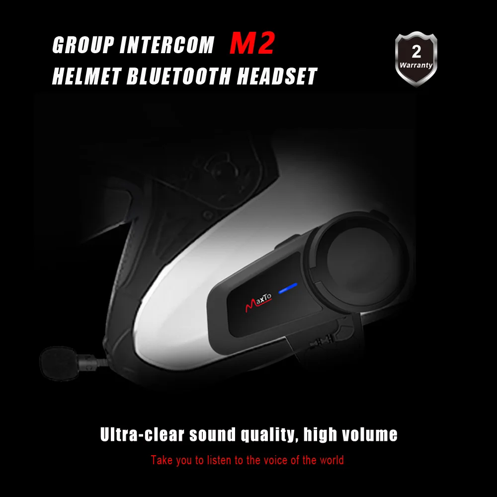 M2 мотоциклетный шлем Bluetooth 5,0 гарнитура с внутренней связью 1000 м fm-радио 6 гонщиков с любой фирменной bluetooth-гарнитурой