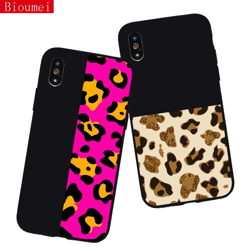 

Bioumei leopard Print phone case for iPhone XS Max XR X 8 7 6 6S Plus Luxury Soft Back Cover Colorful Fashion Capa Shell 69