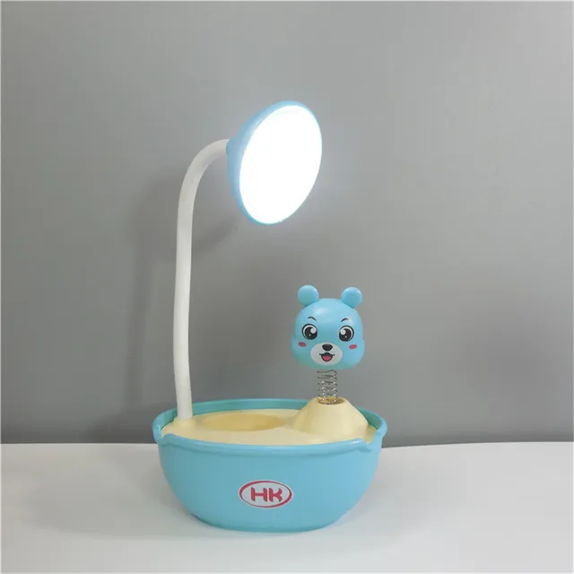 Dinosaur LED Night Light Bedroom Bedside Sleep Lights Student Desk Table Lamp Usb Charging Dormitory Kindergarten Children Gift Bear C