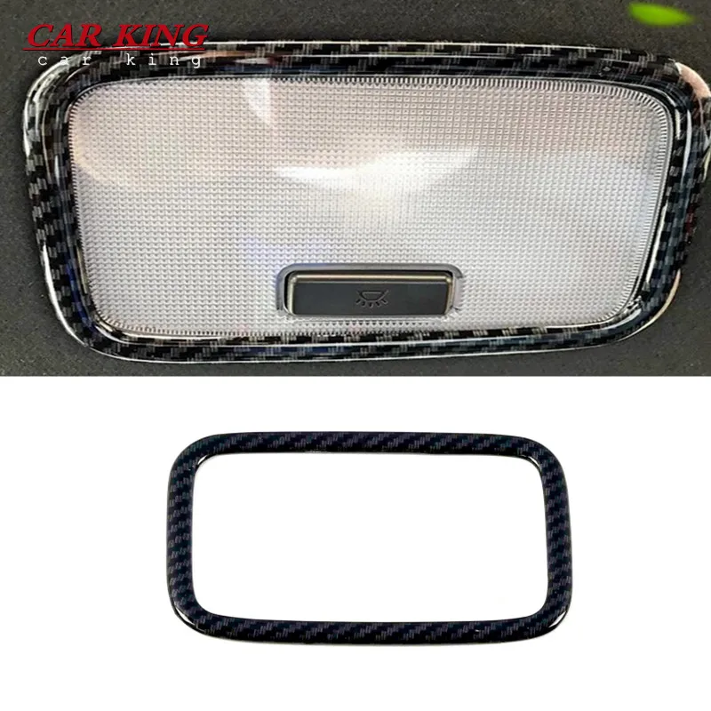 

For Hyundai Kona Encino 2017 2018-2020 Accessories Car rear reading Lampshade Cover Trim Sticker ABS Carbon fiber Styling 1pcs