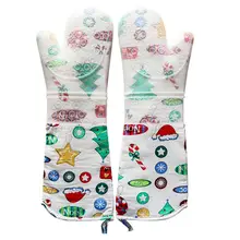 Силиконовые Прихватки для духовки, Длинные Профессиональные Термостойкие прихватки, Нескользящие перчатки с хлопковой внутренней подкладкой, инструмент для выпечки