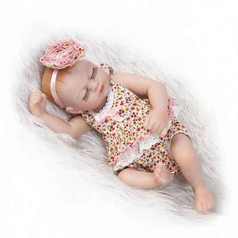Мини-близнецы reborn Baby doll Полный Силиконовые ручной работы для новорожденных, для девочек куклы реалистичные новорожденных Baby Doll младенцев, милые костюмы на день рождения - Цвет: Белый