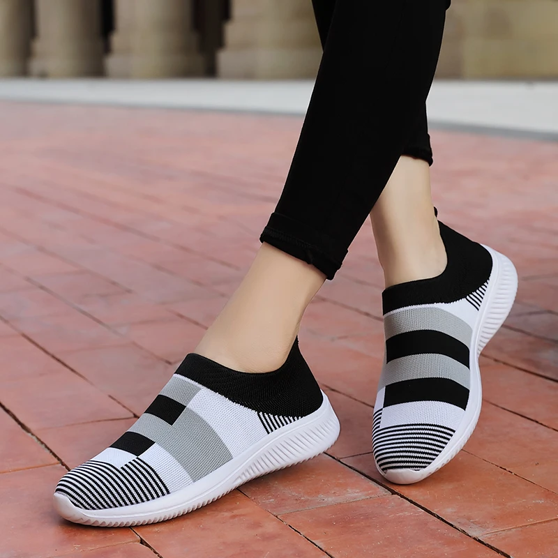 Женские кроссовки из Вулканизированной Ткани повседневные носки теннисные