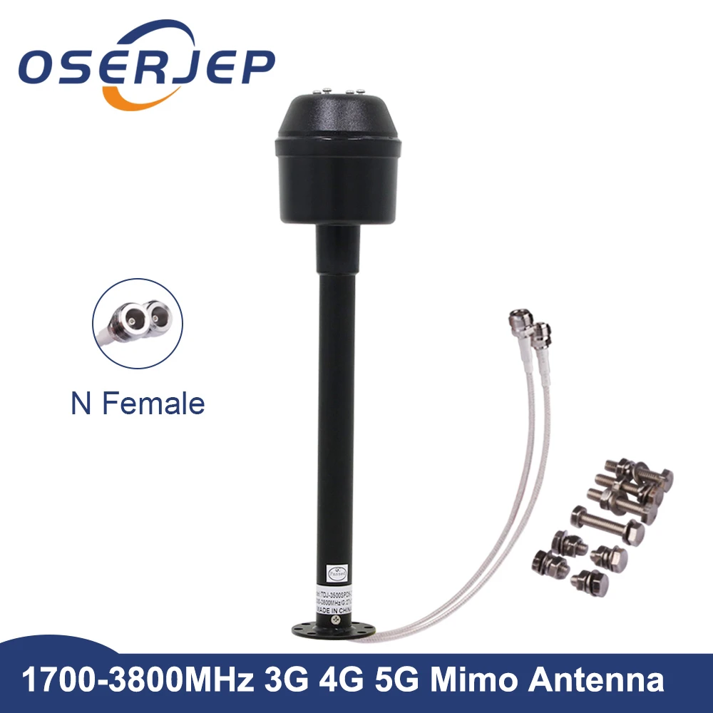 2X21dBi 1700-3800MHz Mimo antenna Feed Outdoor Antenna with 2*N female 0.3M cable Fiberglass Antenna Kit
