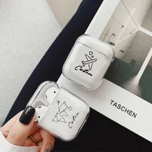 Мягкий чехол для наушников для Apple Airpods 1/2, защитный чехол, сделай сам, на заказ, карта мира, прозрачный чехол для наушников, аксессуары для Airpods