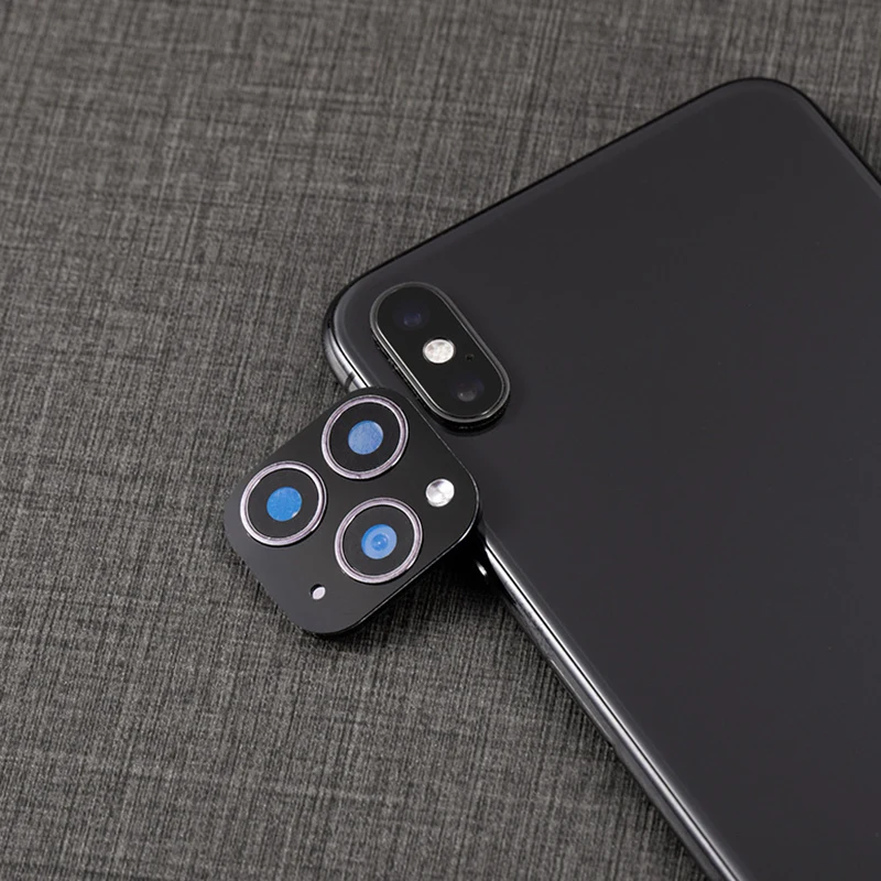 Наклейка на объектив для iPhone XR/XS чехол камеры с сменой секунд поддельная камера 11