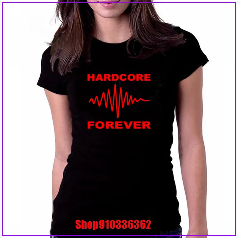 2020 Latest popularity Hardcore Forever Wave red women summer Comfortable short Tees Cotton Color funny T-shirts High quality | Женская