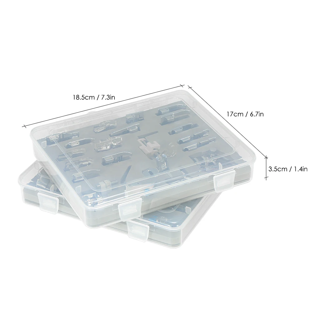 New 42pcs Domestic Presser Foot Sewing Machine Parts Accessories with Plastic Box for Professional Low Shank Machines | Дом и сад