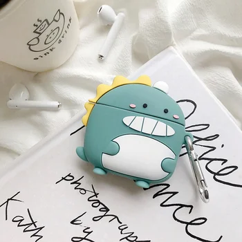 

i12 Cute dinosaur Case For TWS i12 i9s i10 i11 i13 funny Cartoon i23 i24 i25 i27 i100 inpods 12 headphone silicone Case