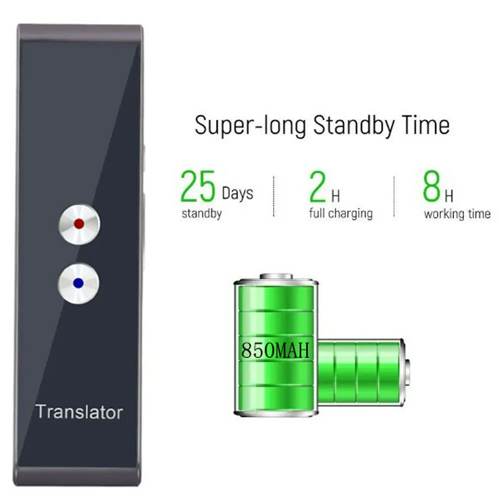 Портативный переводчик T8 Smart 42 язык текст слова интерактивный 2,4 г переводчик двухсторонний в режиме реального времени голос