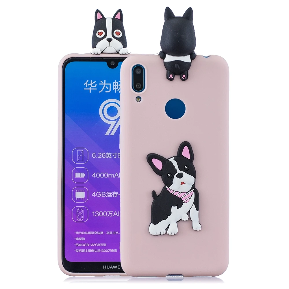Etui huawei Y6 Y7 Prime чехол Крышка Y5 Y7 Y9 симпатичный типа сделай себе сам 3D собаки в форме единорога панда силиконовый чехол для принципиально huawei Y6 Y7 Y9 чехол - Цвет: 4
