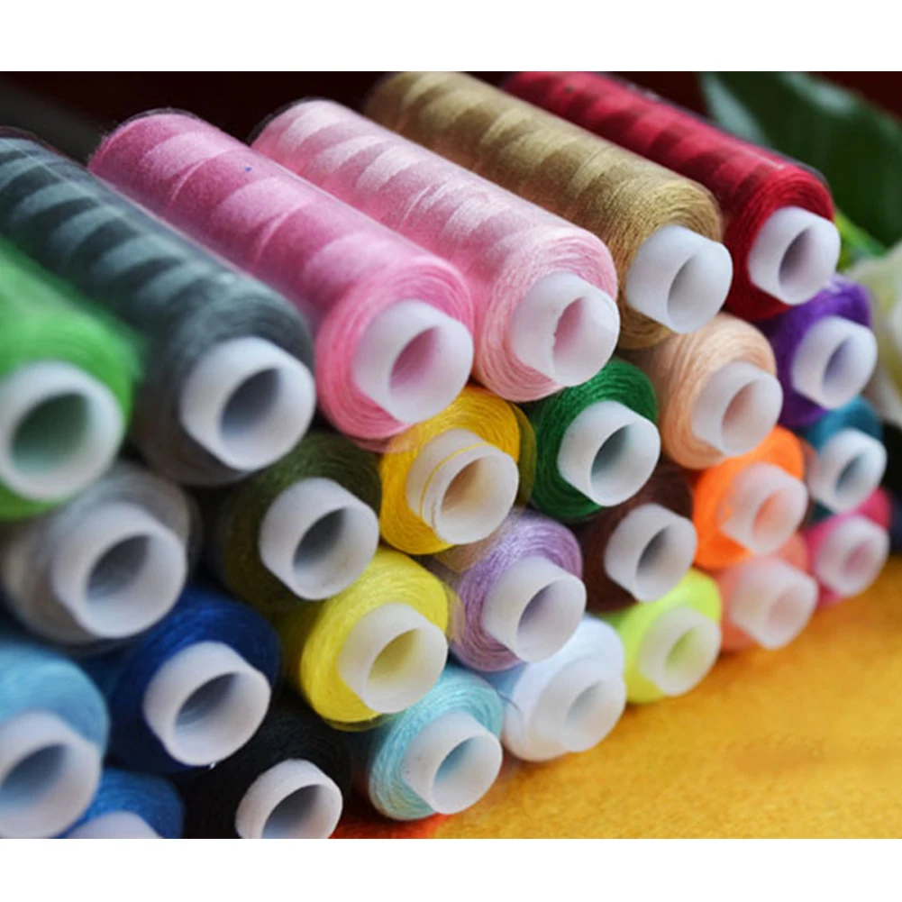 

30 Roll Industrial Assortment Coil Sewing Thread All Purpose Durable Hand Craft DIY Home Professional 250 Yard Solid Machine