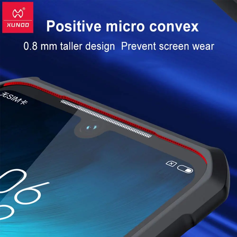 Чехол для телефона Xiaomi Redmi Note 7 7Pro чехол-кольцо Защитная крышка прозрачный противоударный бампер Beetle мобильный корпус Xundd