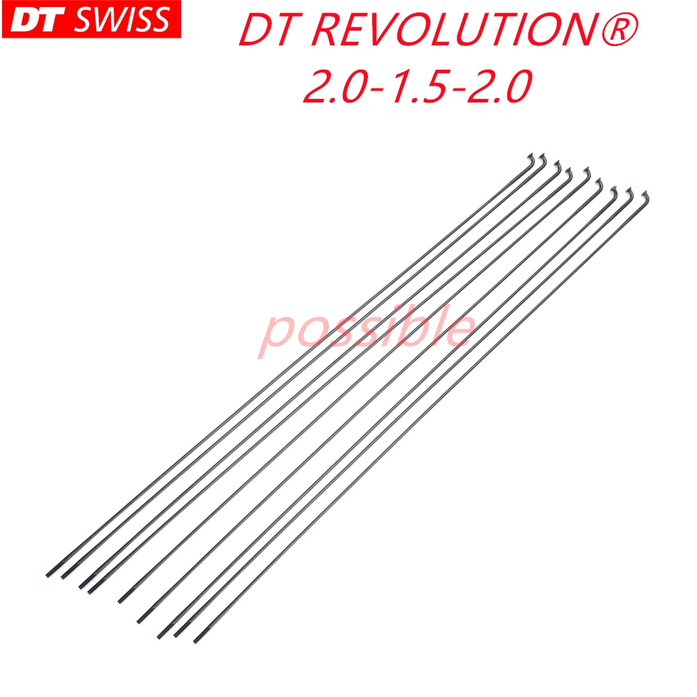 DT Swiss Revolution Raggi Da Bici - 2x 288mm Argento J-Bend (2,0/1,5 Mm)