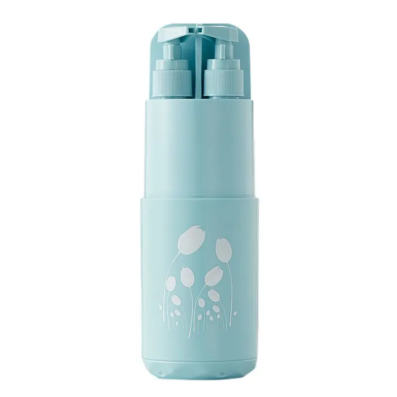 Светло-зеленый Travel Bottle All In 1 Set Liquid Lotion Container Mirror Comb Gargle Cup Towel Toothbrush Toothpaste Storage Organizer Bathro - Цвет: Светло-зеленый