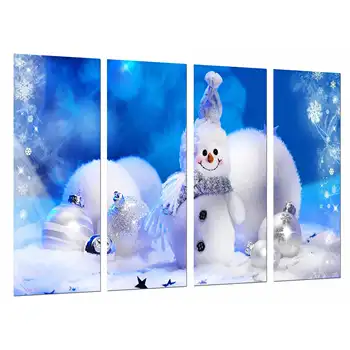 

Christmas Plush Toy Christmas Ornaments With Snow, photo print on wood, modern picture decorative 27088