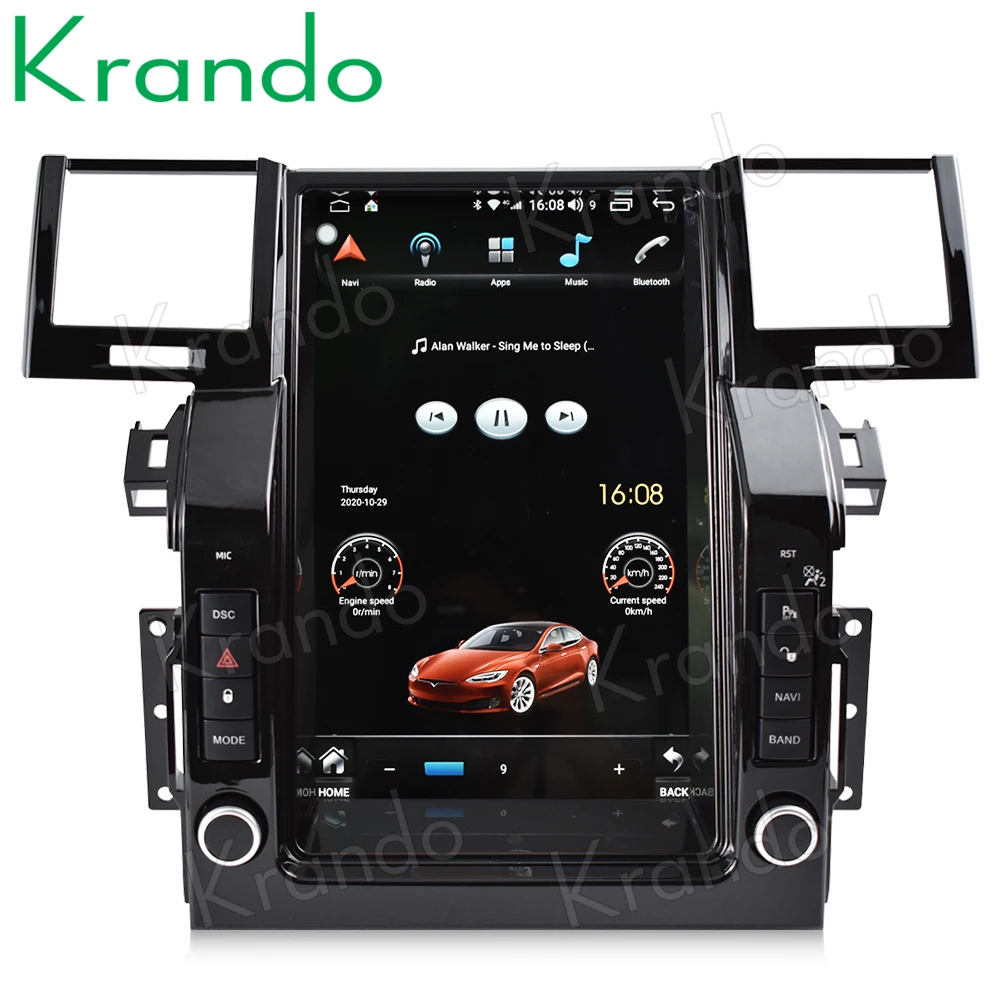 Krando Android 10.0 4G 64G 12.1'' Tesla Vertical Screen Car Radio GPS For Land Rover Range Rover Sport 2005-2009 Audio Carplay