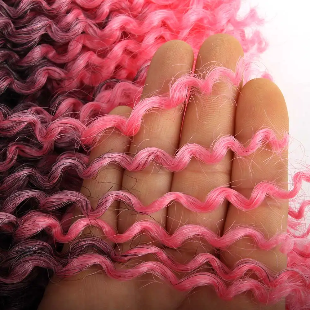 Ombre 1B/бордовые косички марли кудряшки синтетические косички для наращивания плетение волос для женщин весенние твист наращивание волос