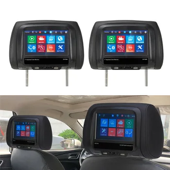 

2Pcs 7" Car Headrest Monitor MP5 Monitors HD Touchscreen with USB SD IR FM BT