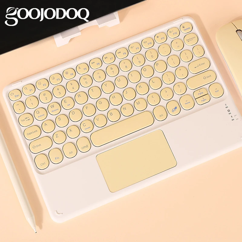 Teclado sem Fio Bluetooth de Goojodoq com Touchpad para Ipad Keybaord Iphone Samsung Galaxy Xiaomi Huawei Microsoft Surface hp