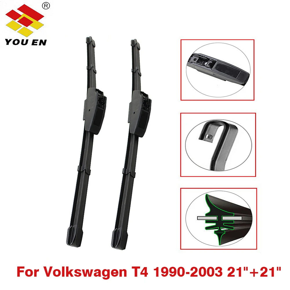 YOUEN щетка стеклоочистителя для Volkswagen VW T4 Transporter 1990-2003 2"+ 21", 2 шт., натуральный каучук, стеклоочистители, автомобильные аксессуары