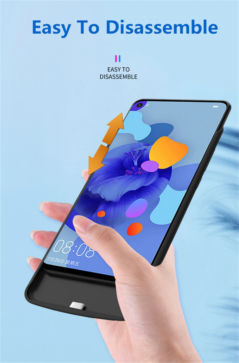 Чехол для зарядки аккумулятора для huawei mate 30 Lite, чехол для внешнего аккумулятора s 6500 mAh, портативный внешний аккумулятор, чехол для зарядного устройства