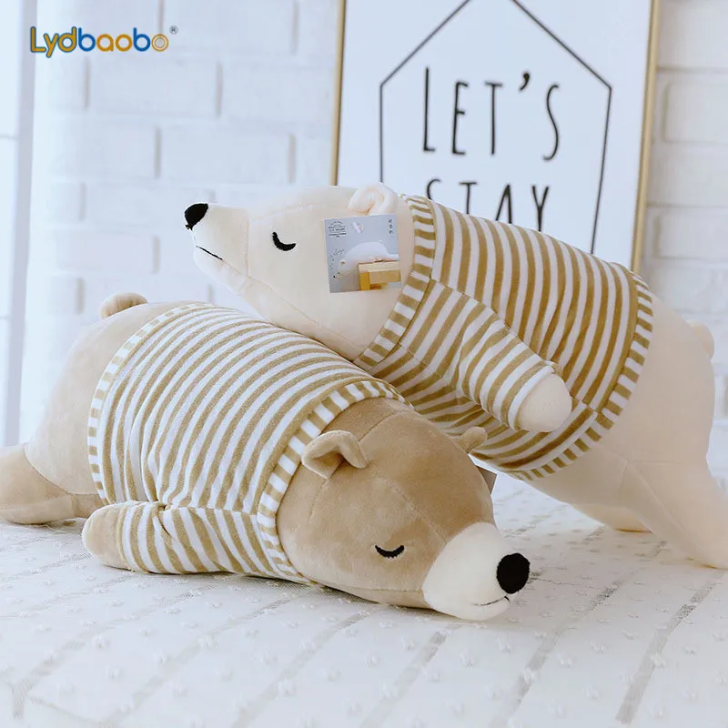 2019 New Kawaii Dressing Polar Bear Plush Doll Baby Super Soft Stuffed Wearable Sleeping Pillow Animal Toy Kids Gifts|Мягкие игрушки