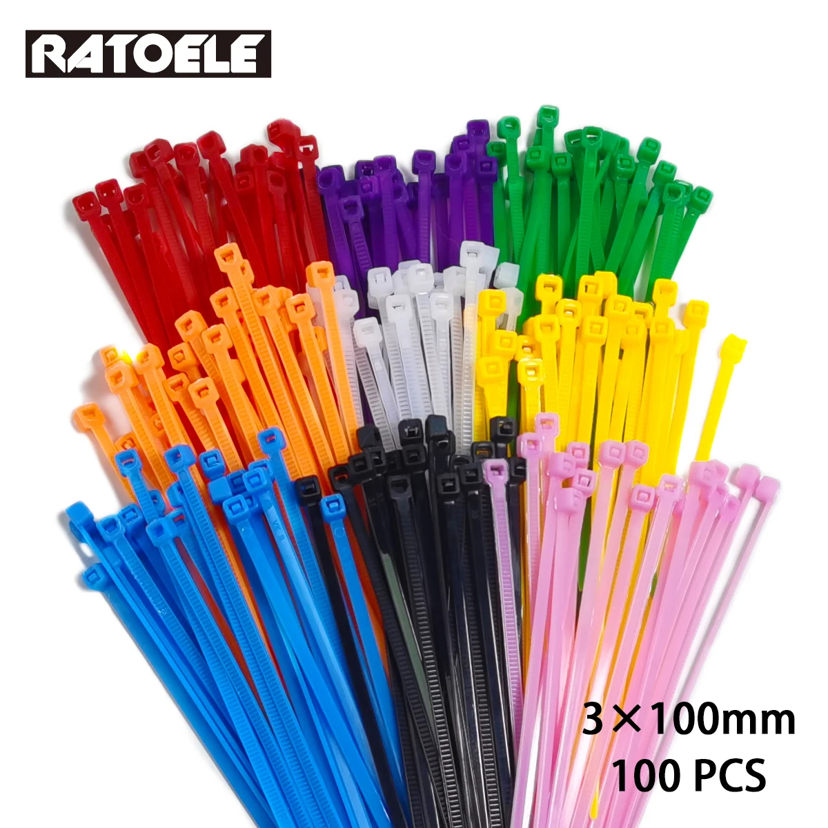 Cable Organizer Cable Ties Nylon Cable Ties Cable Tie Nylon Zip Ties 100pcs Cable Ties 3&times;100mm Self-Locking Nylon Wire Organiser Fasten