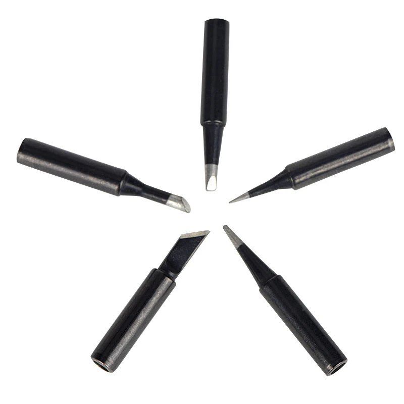 JCD 5PCS/Lot Soldering Iron Tips KE50 3C D2.4 B1.0 I0.8 900M Silver Black Copper Electric Soldering Iron Head For 908S 908 8898 soldering iron soldering iron tips solder iron kit