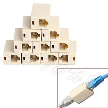 

10pcs RJ45 CAT5 Coupler Plug Network LAN Cable Extender Connector Adapter New