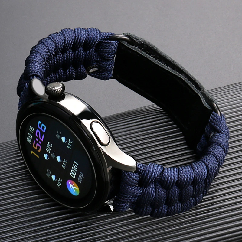Ремешок нейлоновый для Galaxy Watch 4/4 Classic 42 мм 46 Active 2 браслет наручных часов Huawei 3 GT Pro 20