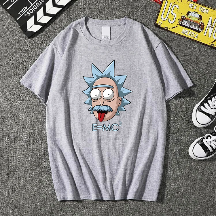 HIPFANDI мужские футболки Рик и Морти Homme летние мужские футболки с коротким рукавом мужские футболки Camiseta футболка Homme размера плюс XXL - Цвет: FH0043gray